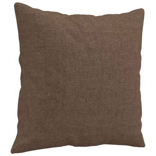3-dijelni set sofa s jastucima smeđi od tkanine - Smeđa s jastucima i tabureom Cijena