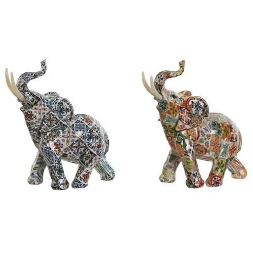 Ukrasna figura Home ESPRIT Pisana Slon Mediteran 16 x 7 x 17 cm (2 kom.) Cijena