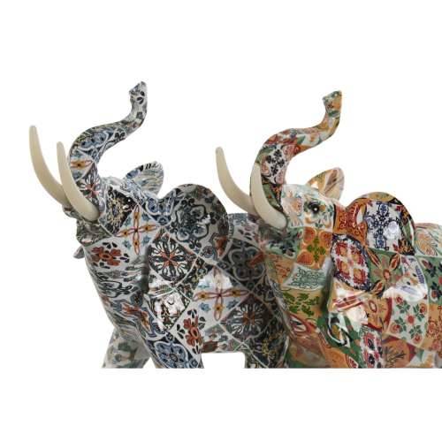 Ukrasna figura Home ESPRIT Pisana Slon Mediteran 16 x 7 x 17 cm (2 kom.) Cijena
