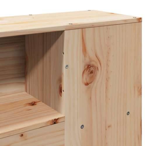 Krevet s regalom za knjige bez madraca 90x190 cm od borovine - Prirodna 90 x 190 cm Cijena