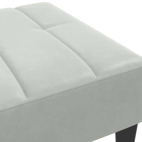 Tabure svjetlosivi 77x55x31 cm baršunasti - Svjetlosiva 1 Cijena