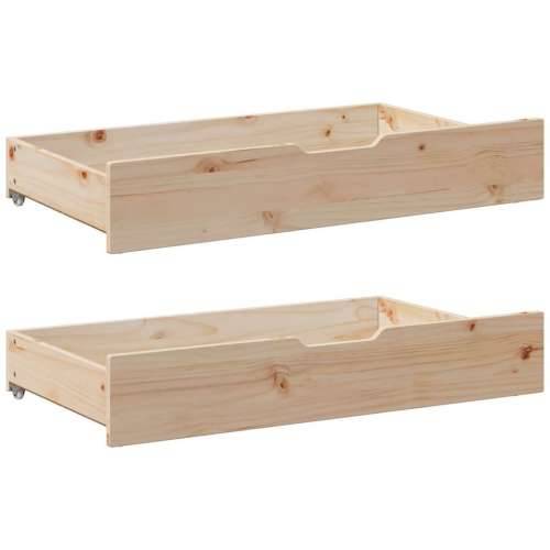 Dnevni krevet s ladicama bez madraca 90 x 190 cm masivno drvo - Prirodna 90 x 190 cm Cijena
