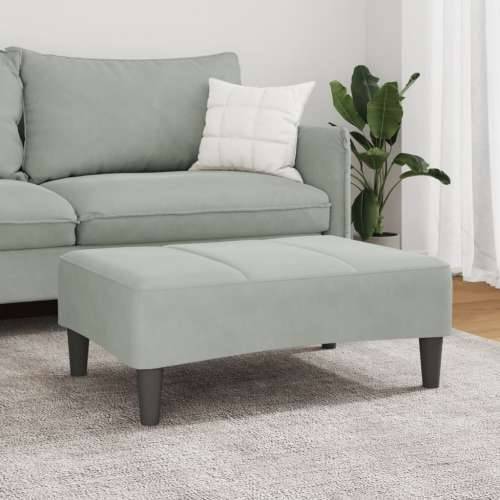Tabure svjetlosivi 77x55x31 cm baršunasti - Svjetlosiva 1 Cijena