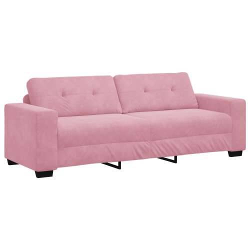 Sofa za tri osobe, ružičasta, 180 cm, baršun - Ružičasta 180 cm Cijena