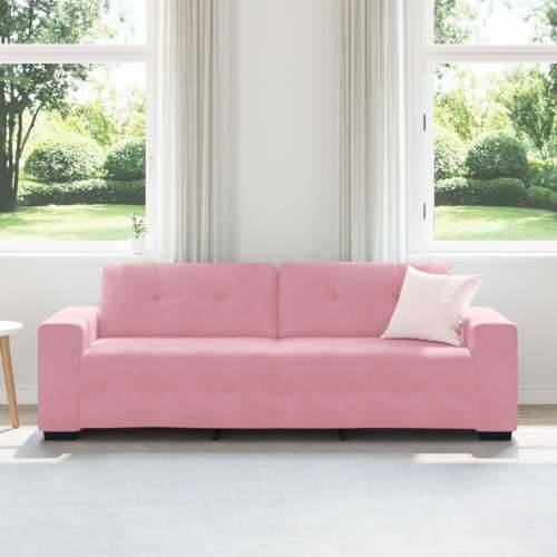 Sofa za tri osobe, ružičasta, 180 cm, baršun - Ružičasta 180 cm Cijena