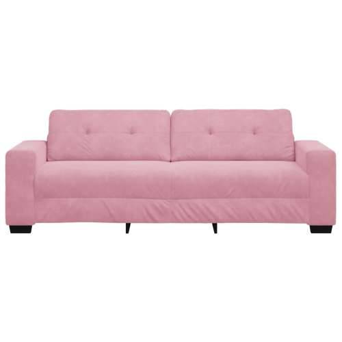 Sofa za tri osobe, ružičasta, 180 cm, baršun - Ružičasta 180 cm Cijena