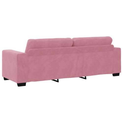 Sofa za tri osobe, ružičasta, 180 cm, baršun - Ružičasta 180 cm Cijena