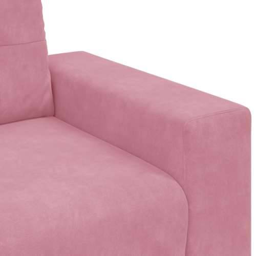 Sofa za tri osobe, ružičasta, 180 cm, baršun - Ružičasta 180 cm Cijena