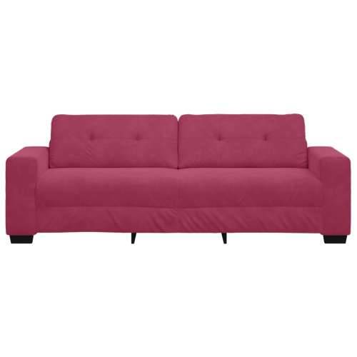 Kauč za tri osobe, vinirana crvena, 180 cm, baršun - boja crnog vina 180 cm Cijena