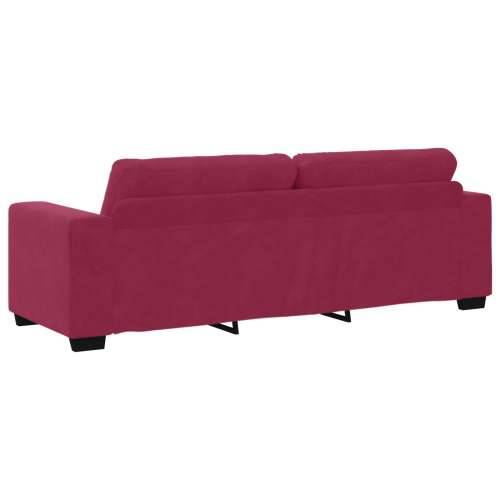 Kauč za tri osobe, vinirana crvena, 180 cm, baršun - boja crnog vina 180 cm Cijena