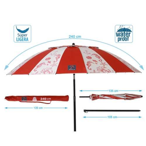 Suncobran Crvena Ø 240 cm SPF50+ More Cijena