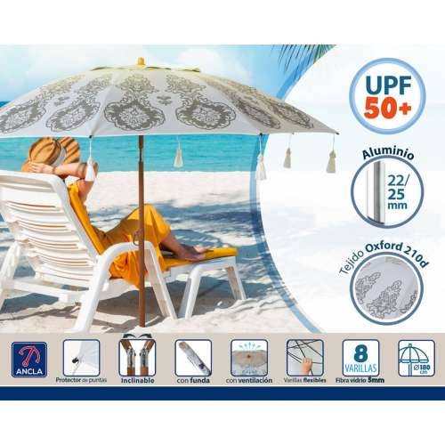 Suncobran Bijela Ø 180 cm SPF50+ Boho Cijena