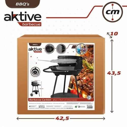 Roštilj na Ugljen na Kotače Aktive Textilene 42 x 76,5 cm Crna Cijena