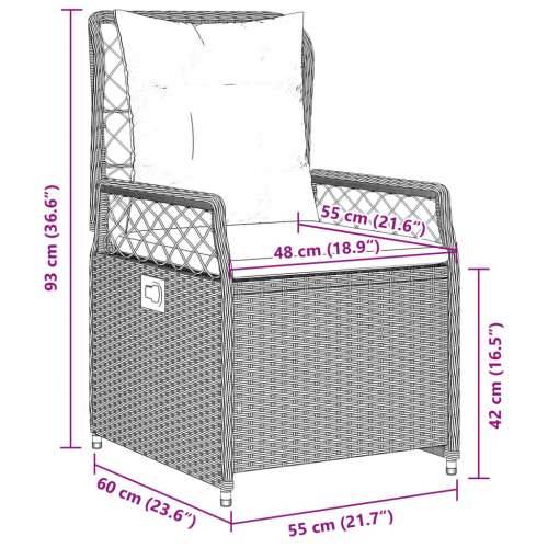 Vrtna garnitura - 5-dijelni vrtni blagovaonski set sivi od poliratana - Siva 140 x 70 x 74 cm 4 Cijena