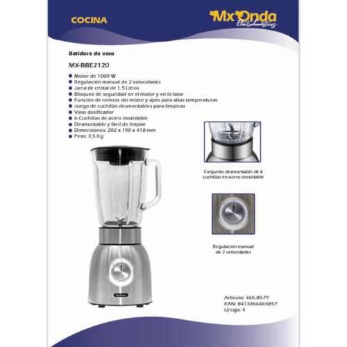 Mikser u posudi Mx Onda MXBBE2120 Čelik 1000 W Cijena