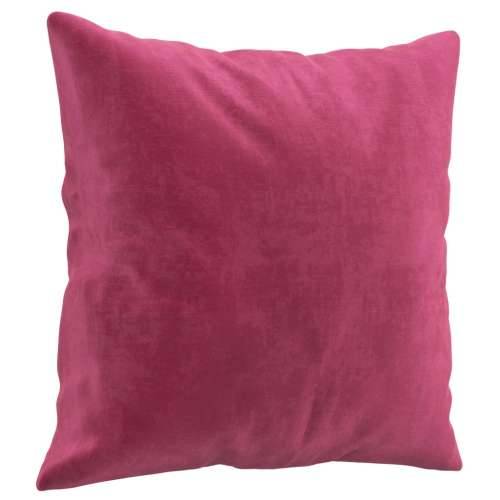 3-dijelni set sofa s jastucima crvena boja vina baršunasti - boja crnog vina s jastucima i tabureom Cijena