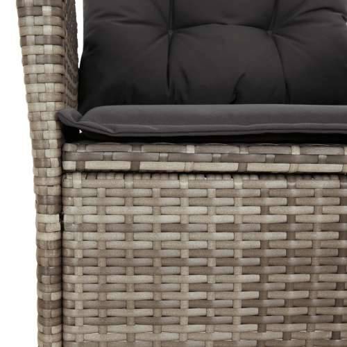 Vrtna garnitura - 7-dijelni vrtni blagovaonski set sivi od poliratana - 200 x 100 x 74 cm Bez naslona za noge 6 Cijena