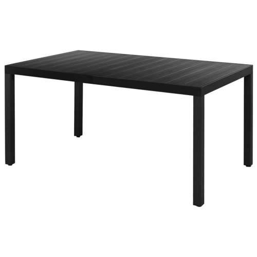 Vrtna garnitura - 7-dijelni vrtni blagovaonski set od PVC ratana crni - Crna Dužina stola 150 cm 6 Cijena