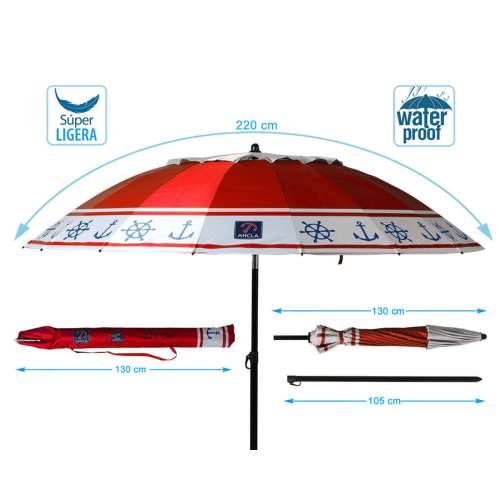 Suncobran Crvena Ø 220 cm SPF50+ Sidro Cijena