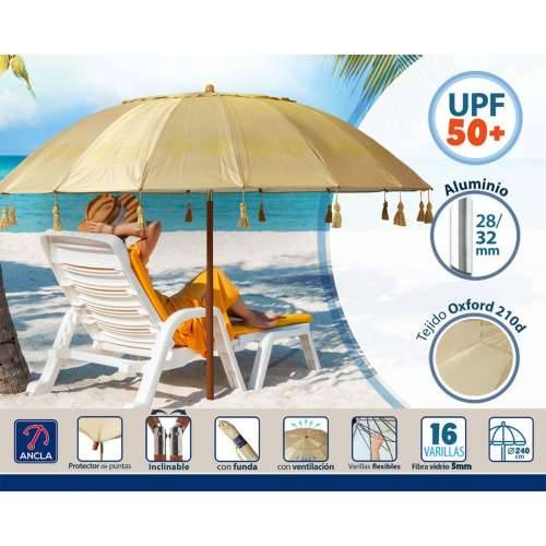 Suncobran Bež Ø 240 cm SPF50+ Cijena