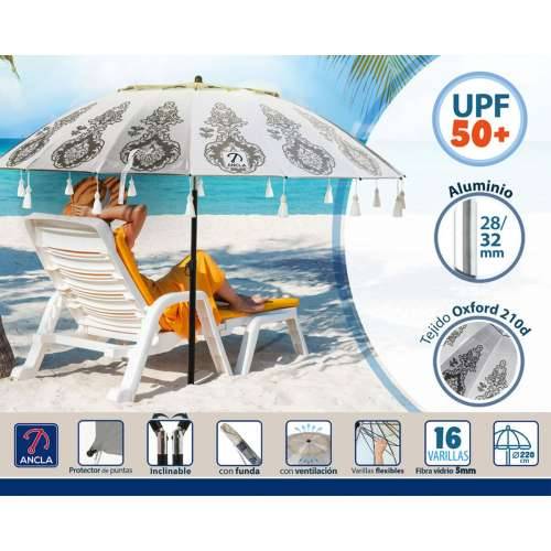 Suncobran Bijela Ø 220 cm SPF50+ Boho Cijena