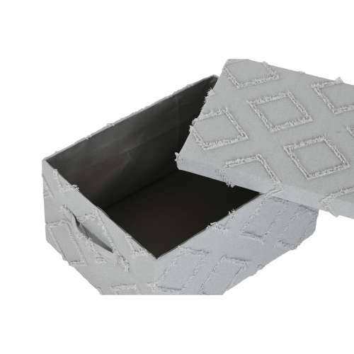 Set ukrasnih kutija Home ESPRIT Siva Krema 40 x 30 x 20 cm 3 Dijelovi (2 kom.) Cijena