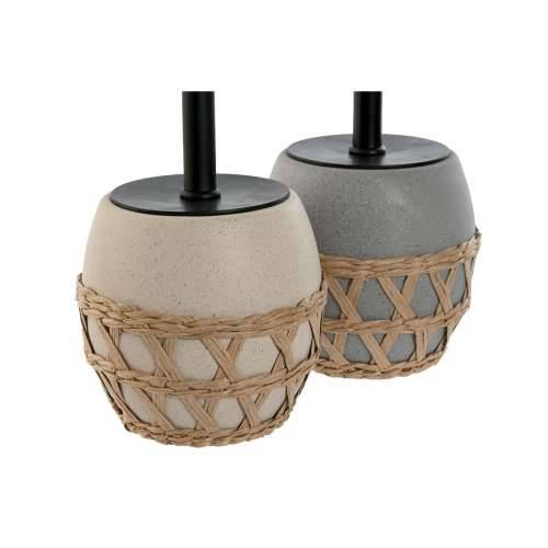 WC Četka Home ESPRIT Crna Siva Krema Vlakna Dolomite 11 x 11 x 38 cm (2 kom.) Cijena