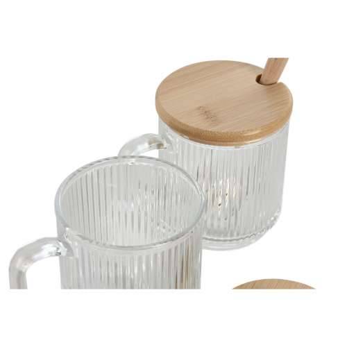 Zdjela za Šećer Home ESPRIT Providan Bambus Kristal 350 ml 11,7 x 8,7 x 14 cm 2 Dijelovi (12 kom.) Cijena