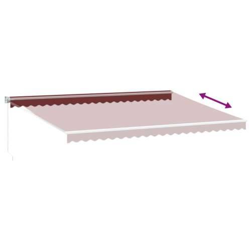 Tenda na ručno uvlačenje bordo 500 x 300 cm - boja burgundca i bijela 500 x 300 cm 1 Cijena