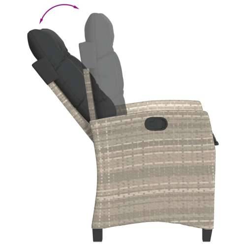 Vrtna garnitura - 5-dijelni vrtni blagovaonski set od poliratana s jastucima sivi - 140 x 70 x 74 cm Bez naslona za noge 4 Cijena