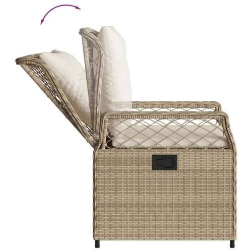 Vrtna garnitura - 7-dijelni vrtni blagovaonski set od poliratana s jastucima bež - bež i krem ​​bijela 160 x 80 x 74 cm 6 Cijena