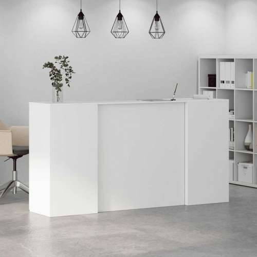 Recepcijski stol bijeli 200x50x103,5 cm od konstruiranog drva - Bijela 200 x 50 x 103.5 cm Cijena