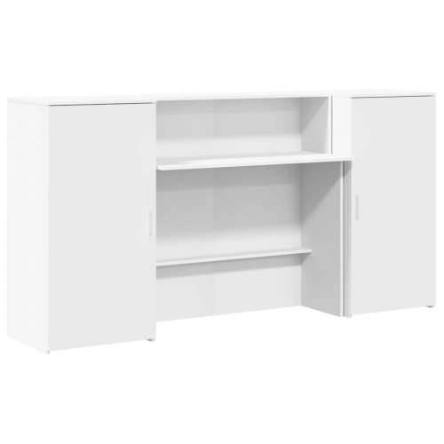 Recepcijski stol bijeli 200x50x103,5 cm od konstruiranog drva - Bijela 200 x 50 x 103.5 cm Cijena