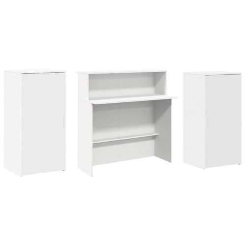 Recepcijski stol bijeli 200x50x103,5 cm od konstruiranog drva - Bijela 200 x 50 x 103.5 cm Cijena