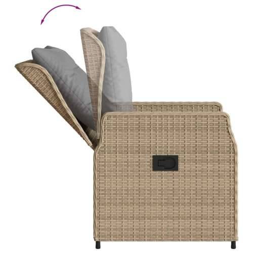 Vrtna garnitura - 9-dijelni vrtni blagovaonski set od poliratana s jastucima bež - bež i svjetlosiva 200 x 100 x 74 cm 8 Cijena