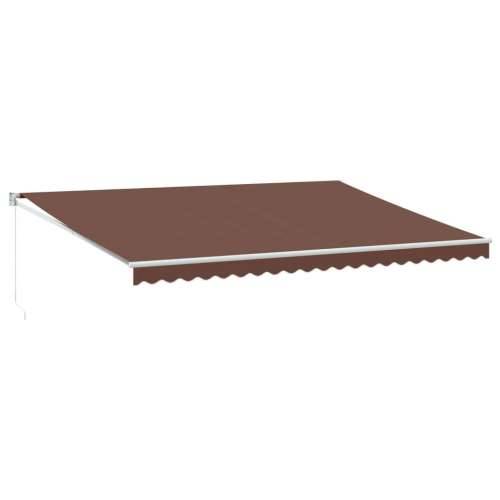 Tenda na ručno uvlačenje smeđa 500 x 300 cm - Smeđa i bijela 500 x 300 cm 1 Cijena