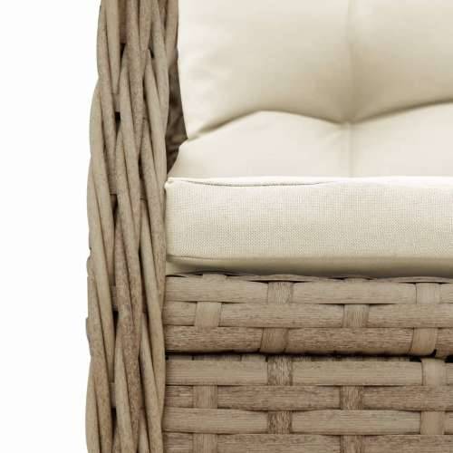 Vrtna garnitura - 9-dijelni vrtni blagovaonski set od poliratana s jastucima bež - bež i krem ​​bijela 200 x 100 x 74 cm 8 Cijena