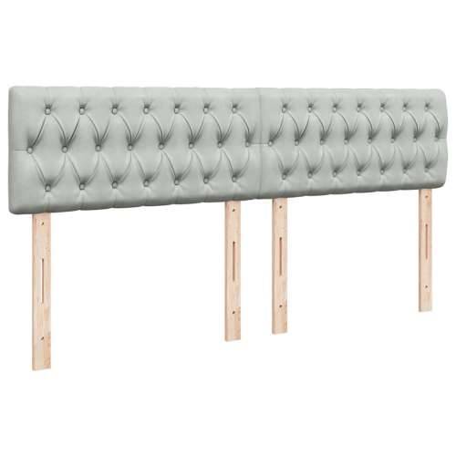 Otomanski krevet s madracem i LED 160x200 cm baršunasti - Svjetlosiva 160 x 200 cm Dizajn s gumbima Cijena