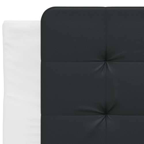 Krevet s madracem bijeli-crni 90 x 190 cm od umjetne kože - Bijela i crna 90 x 190 cm Cijena