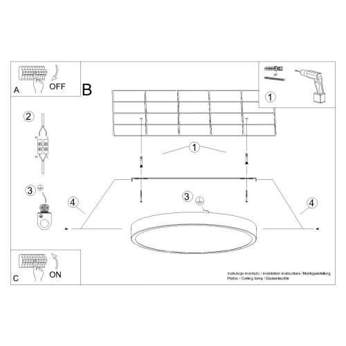 Stropna lampa ONYX 30 crna LED 3000K Cijena