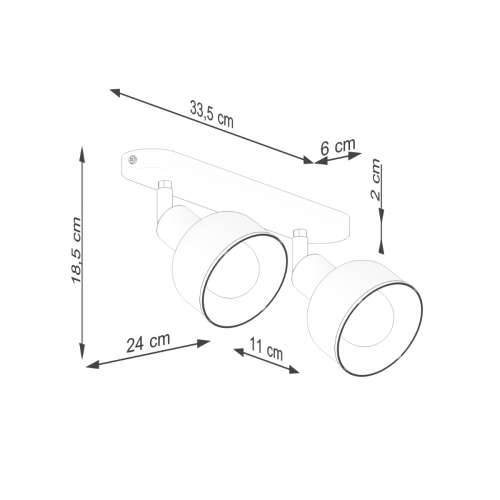 Stropna lampa ELBA 2 bijela Cijena