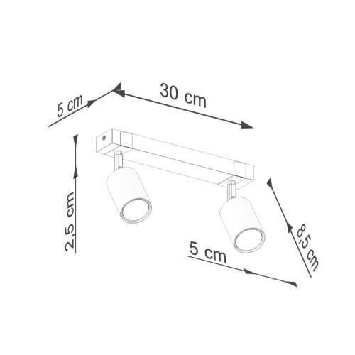 Stropna lampa FAGER 2 crna Cijena