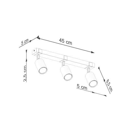 Stropna lampa FAGER 3 crna Cijena