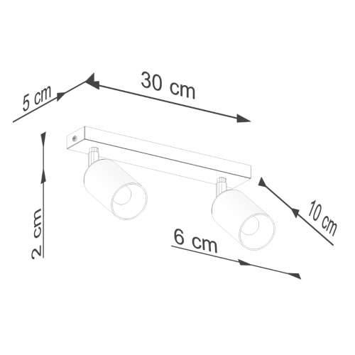 Stropna lampa WINX 2 crna/krom Cijena