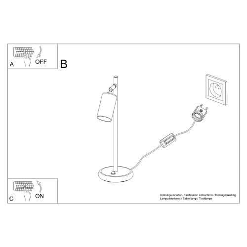 Stolna lampa WINX crna/krom Cijena