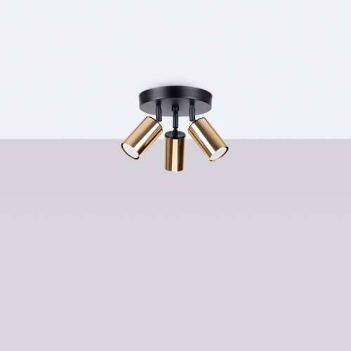 Stropna lampa WINX 3P crna/zlatna Cijena