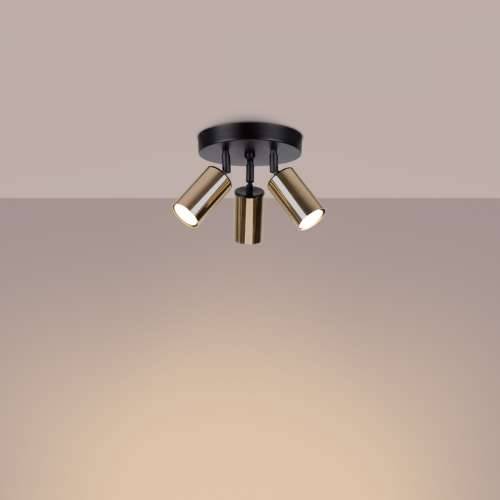 Stropna lampa WINX 3P crna/zlatna Cijena