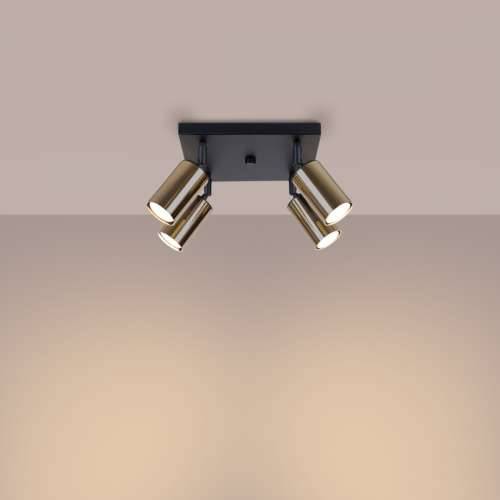 Stropna lampa WINX 4 crna/zlatna Cijena