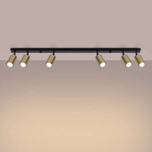 Stropna lampa WINX 6L crna/zlatna Cijena