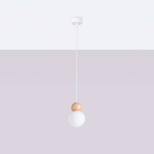 Lampada a sospensione PEKKA 1 bianco/legno naturale Cijena